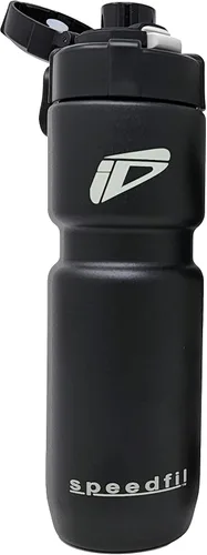 Vista 10 de Speedfil Speedflask - Botella de agua deportiva de acero inoxidable aislada al vacío de 21 onzas con tapa trasera de rebote 2.0 (plateado)
