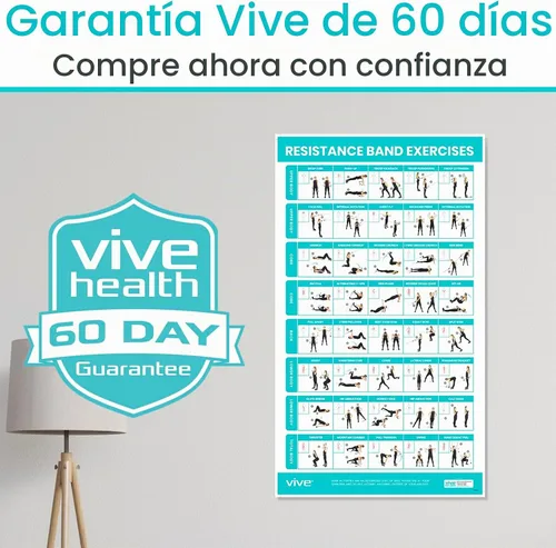 Vista 8 de Vive Póster de entrenamiento de banda de resistencia