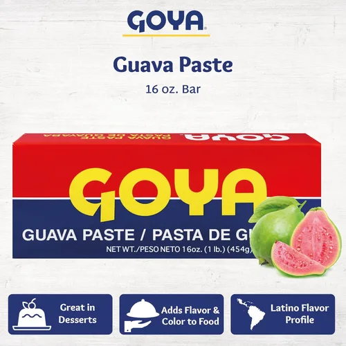 Vista 4 de Goya Pasta de guayaba/pasta de guayaba 16 onzas (1 libra, 16.01 oz) barras (paquete de 2) por Goya Tropical Fruit Spread for Pastries, Baking and