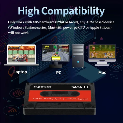 Vista 6 de JFamiglia 2TB External Hard Drive Game Consoles Built-in 52,247 Retro Games, Video Game Console Game Drive for Windows PCMac, HDD USB 3.0, Emulator