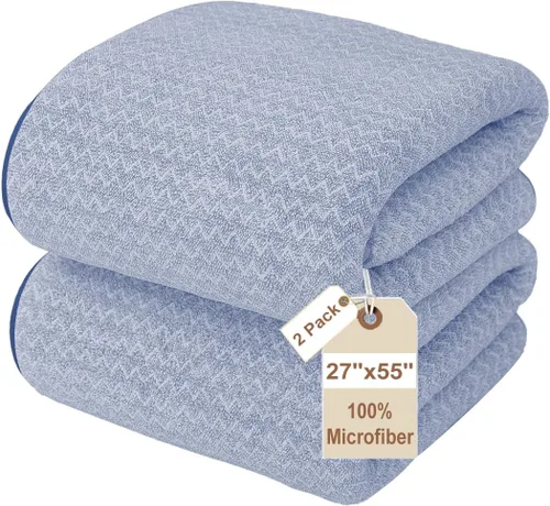 Vista 104 de JML - Toallas de baño de microfibra de gran tamaño (30 x 60 pulgadas), suaves, súper absorbentes y de secado rápido, multiusos para deportes