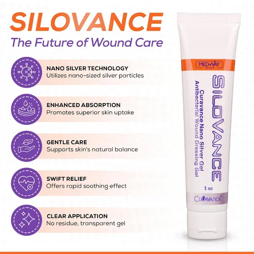 Vista 2 de MedVance CuraVance SiloVance Gel - Blanco, 1 fl oz (paquete de 1)