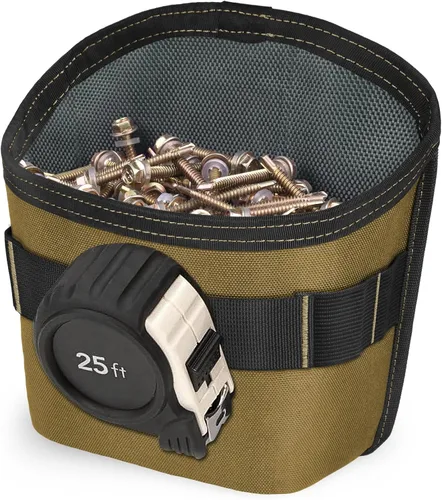 Vista 9 de Bolsa de herramientas SOGCASE para clavos y tornillos con clip para cinturón (XL, Negro)