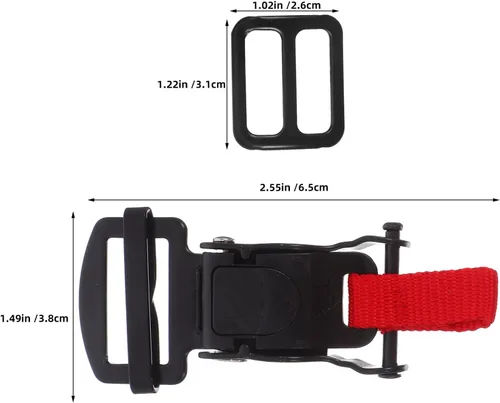 Vista 2 de 1 Set Motorcycle Helmet Secure Buckle - Quick Side Release Strap Clip - Fast Chin Strap Buckle Adjustment - Plastic Snap for Hat Safety