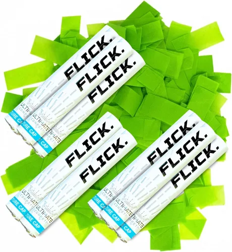 Vista 17 de Ultimate Confetti - Paquete de 8 varitas de confeti azul bebé - Palitos de mano de 6 pulgadas de papel de seda biodegradable para bodas, cumpleaños