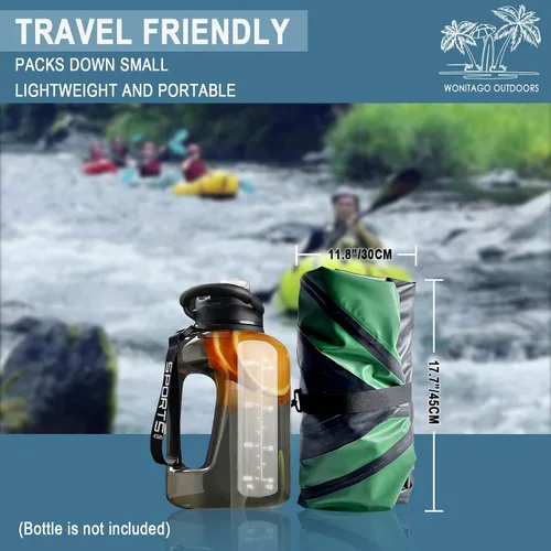 Vista 5 de TPU Packraft Inflatable Backpack Raft, Lightweight and Portable Verde