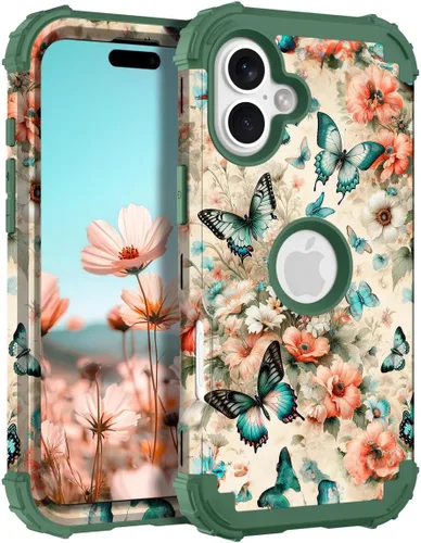 Vista 31 de Hocase Funda para iPhone SE 2022/2020, resistente a prueba de golpes, de plástico duro+goma de silicona, funda protectora híbrida para iPhone SE