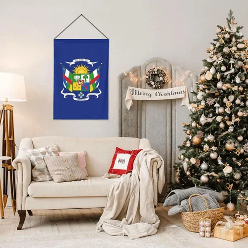 Vista 3 de Coat of arms of the Central African Republic Garden Flag 12.5"x18" Inch Double Sided Garden Flags Home Lawn Outdoor Decor Flags Party Banner Welcome
