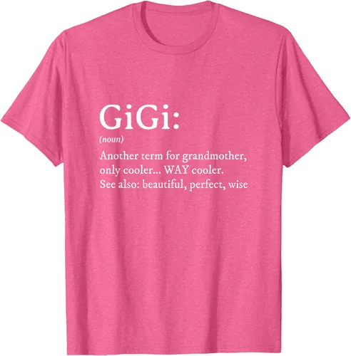 Vista 41 de Gigi Definition - Camiseta de regalo para abuela, cumpleaños y abuela, Negro