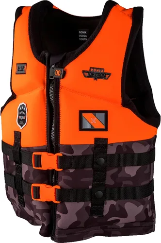 Vista 3 de RONIX Boy's Top Grom CGA Life Vest Durable Soft Comfortable Floaty Swimming Life Jacket for Kids with Plush Inner & Back Supportive Foam
