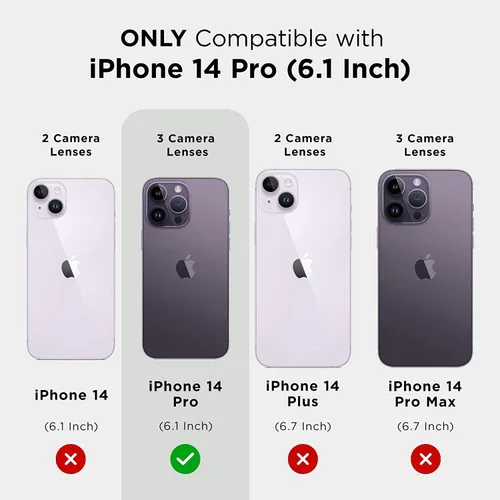 Vista 7 de Case-Mate Tough Plus Funda para iPhone 14 Pro - La La Lavender [protección contra caídas de 15 pies] [compatible con MagSafe] Funda magnética