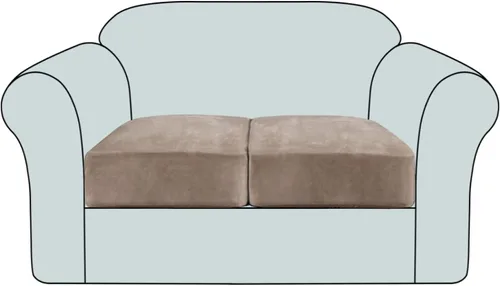 Vista 33 de Funda de cojín elástica de terciopelo, funda de felpa para asiento de sofá, protector de muebles antideslizante para silla/sofá biplaza/sofá