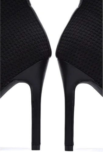 Vista 3 de Cape Robbin Sisa - Botines de tacón alto sexy para mujer, calcetines de punto tejido