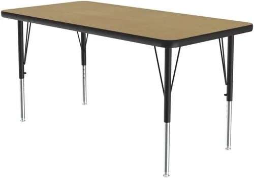 Vista 18 de Correll - Mesa rectangular de actividades para el aula de 24 x 36 pulgadas, altura ajustable (19-29 pulgadas), parte superior de nogal colonial