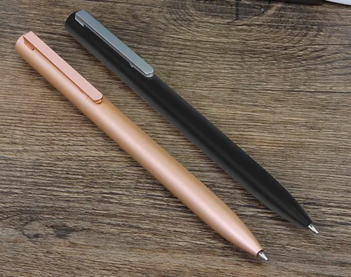 Vista 3 de Gullor Bolígrafo retráctil de metal de estilo simple, tinta negra de punta media, negro