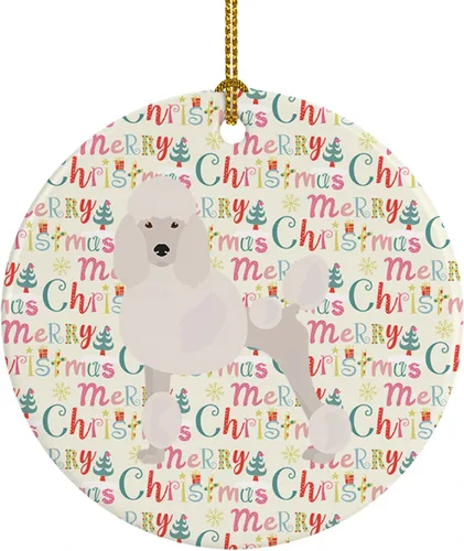 Vista 50 de Caroline's Treasures Abyssinian Sand Terrier - Adorno de cerámica para colgar en el árbol de Navidad, para el hogar, Navidad, fiestas, regalo, 3