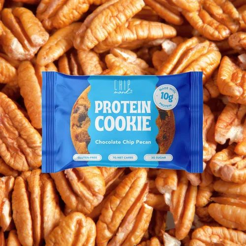 Vista 5 de ChipMonk Galletas para hornear, nueces con chispas de chocolate y nueces altas en proteínas, aperitivos de gimnasio aptos para dietas bajas