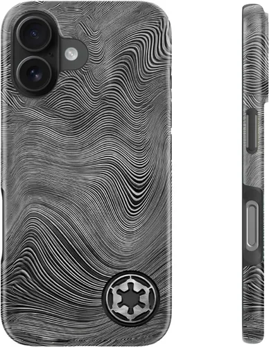 Vista 5 de DorisMax Funda para iPhone 16 Plus - Carga inalámbrica - Linda flor Ondas negras abstractas