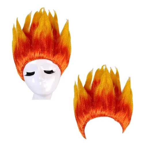 Vista 6 de Peluca de Gokus para niños, con diseño de dragones y bolas Z, peluca de cosplay Super Saiyans Gokus, peluca para fiesta de Halloween, peluca
