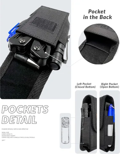Vista 7 de Funda multiherramienta-bolsa EDC, funda multiherramienta para cinturón, pequeños accesorios de bolsa de herramientas tácticas, funda organizadora