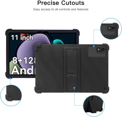 Vista 4 de Funda para tablet ApoloSign EP1095T/ApoloMedia EP1095T de 11 pulgadas, funda protectora de silicona suave, apta para niños, cubierta de tableta