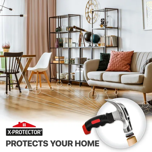 Vista 6 de X-Protector Almohadillas para Muebles con Martillo de Clavos - Martillo Magnético Pequeño con Garra para Instalar Protectores de Piso para Patas