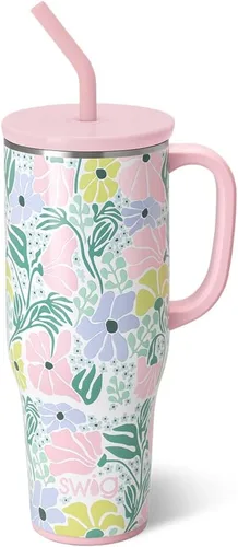 Vista 50 de Swig Life 40oz Insulated Mega Mug with Handle & Straw, Boho Desert DESIERTO BOHO