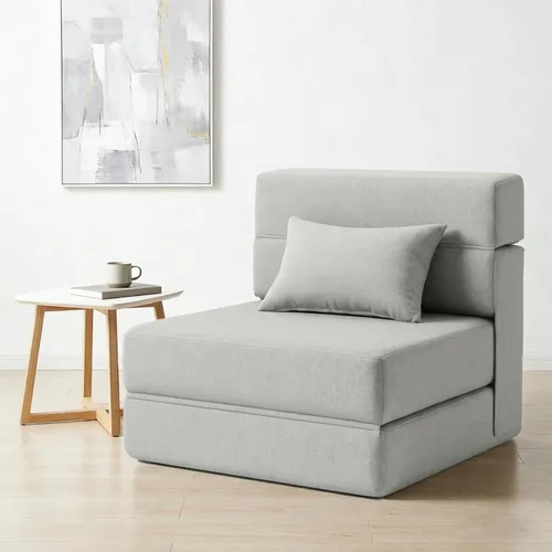 Vista 14 de SUYOLS Sofá Cama Plegable con Almohadas - Silla Convertible Sofá de Piso y Colchón para Dormir, Sleeper de Espuma Viscoelástica Plegable para Sala