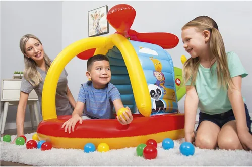 Vista 2 de Fisher-Price Hoyo inflable de la bola del helicóptero, 61" x 40" x 36