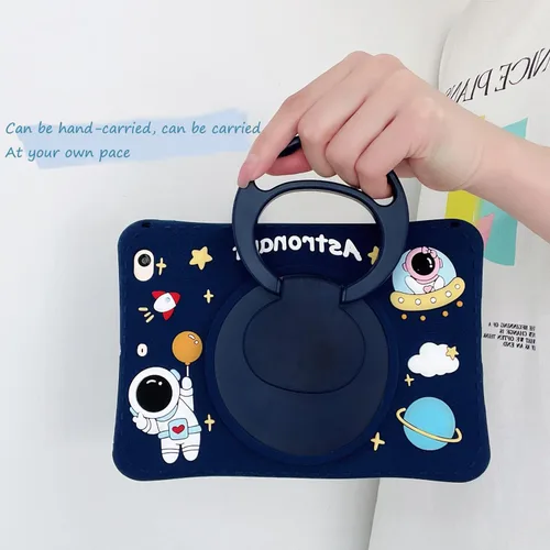 Vista 5 de Funda para tablet Samsung Galaxy Tab S6 Lite de 10.4 pulgadas 2022/2020 (SM-P610/P613/P615/P619) con soporte giratorio de 360°, agarre