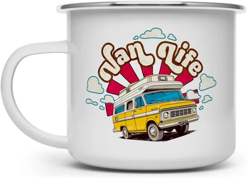 Vista 4 de Van Life - Taza de café retro para caravana, viajes, campamento, viajes, viajes, viajes, viajes, viajes, viajes, viajes, naturaleza, fogata