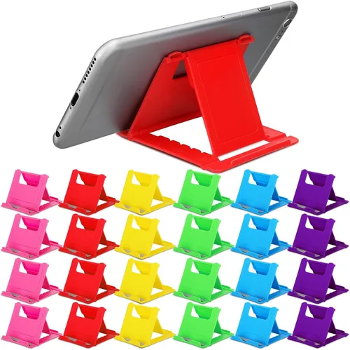 Vista 7 de Macarrie 24 soportes para teléfono celular, soporte universal plegable para tablet para escritorio, compatible con teléfonos inteligentes 13, 12, 11