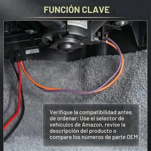 Vista 2 de Conector de Resistor del Motor del Ventilador de 3 Pines para 8e5h-19e624-a, 89018778, 89019351, 1581773, Compatible con Chevy, GMC Silverado