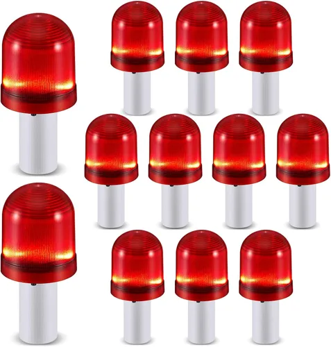 Vista 8 de VIHOSE 2 piezas de luces LED para conos de tráfico, cono de tráfico intermitente con 3 modos de parpadeo, luz de advertencia LED para conos
