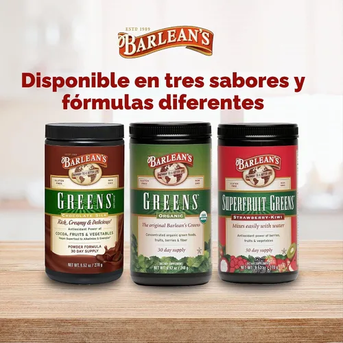 Vista 7 de Barlean's Polvo de verduras de chocolate, mezcla de bebida superalimentaria