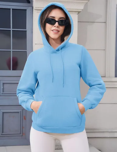 Vista 119 de MAGCOMSEN Sudaderas con capucha para mujer, con forro de sherpa, de vellón, para invierno, cálido, pesado, de algodón, con bolsillo