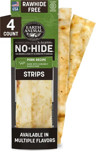 Vista 18 de Earth Animal Tiras sin ocultar - Tiras masticables naturales para perros sin cuero crudo, de ternera - 4