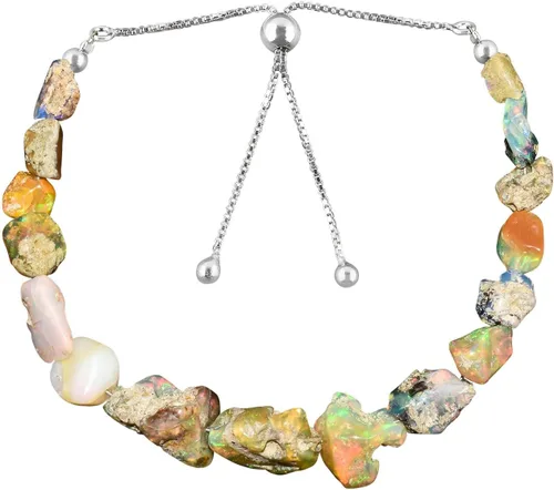 Vista 13 de OdrillionGems Natural Raw Gemstone & Rough Crystal Bolo Bracelet for Women