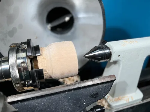 Vista 3 de Torno de madera con punta de carburo de centro vivo, vástago cónico Morse de 2MT, punta de carburo de 0.315 in con punta de 60 grados