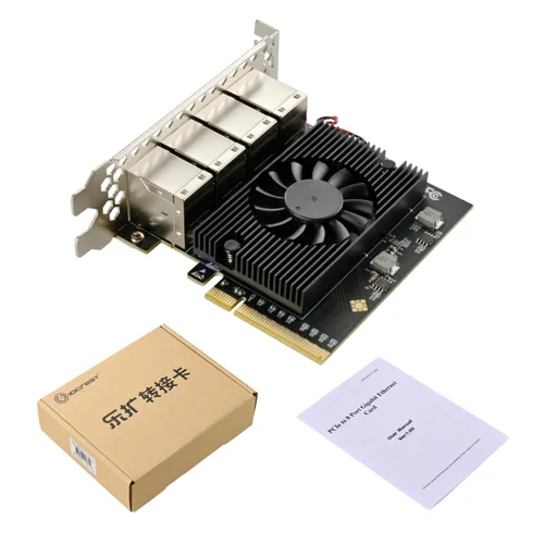 Vista 6 de IO CREST Adaptador de red Gigabit Ethernet PCIe a 8 puertos, compatible con Windows 11/10/8.1/8/7, Win Server 2022/2019/2016, Linux