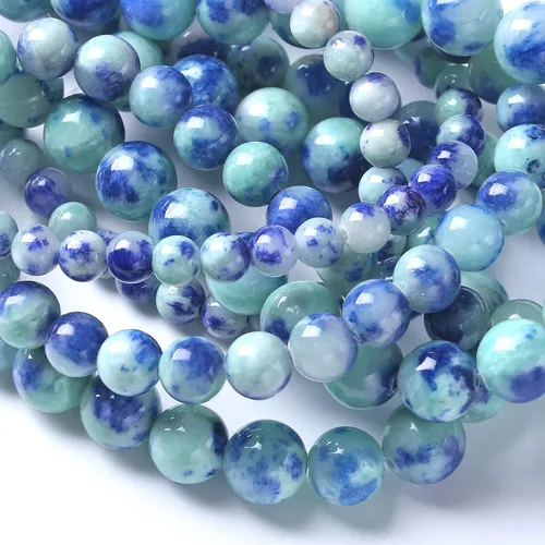 Vista 121 de 4MM 88 piezas de cuentas sueltas de piedra natural verde turquesa africana para hacer pulseras y collares de bricolaje