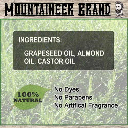 Vista 4 de Mountaineer Brand Aceite para barba – Sin perfume – Acondicionador y suavizante 100% natural para hombres – Hidrata e hidrata para el crecimiento