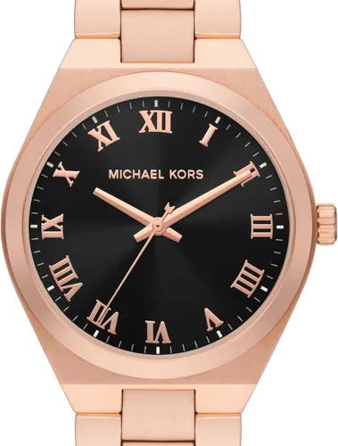 Vista 4 de Michael Kors Lennox- Reloj de acero inoxidable con tres manecillas
