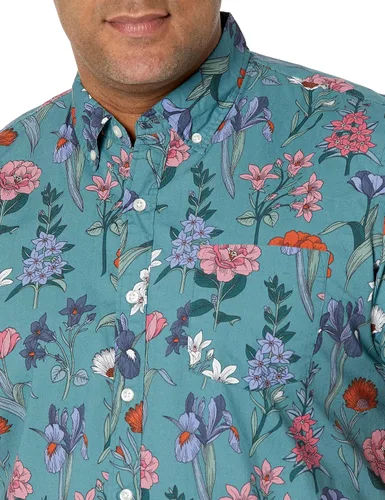 Vista 4 de Goodthreads Camisa de popelina estampada de manga corta para hombre