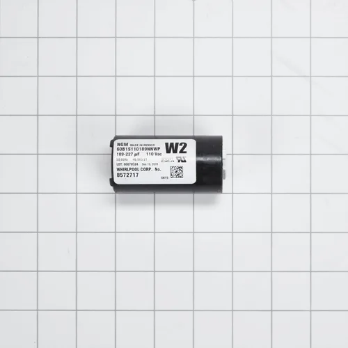 Vista 2 de Whirlpool WP8572717 Pieza de repuesto del condensador de arranque de arandela de carga superior OEM