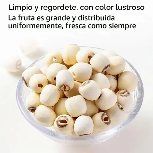 Vista 3 de Semilla de loto blanco seca 10.58oz hueco perfecto para sopa de postre dulce, pasta