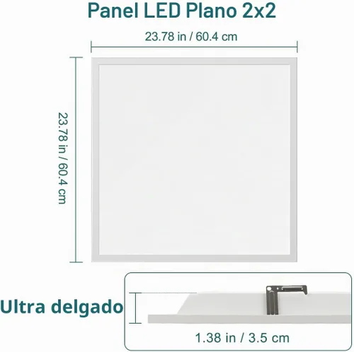 Vista 7 de kadision Luz LED de panel plano de 2 x 2, 50 W/45 W/40 W/30 W/25 W ajustable, 5000 K/4000 K/3500 K seleccionable, 5500LM 0-10V luces de techo