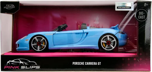 Vista 8 de Pink Slips 1:24 W6 Porsche Carrera GT - Coche fundido a presión, juguetes para niños y adultos (azul claro)