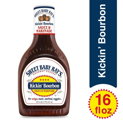 Vista 3 de Sweet Baby Ray's Salsa y marinada, Kickin' Bourbon (16 onzas líquidas, paquete de 2)