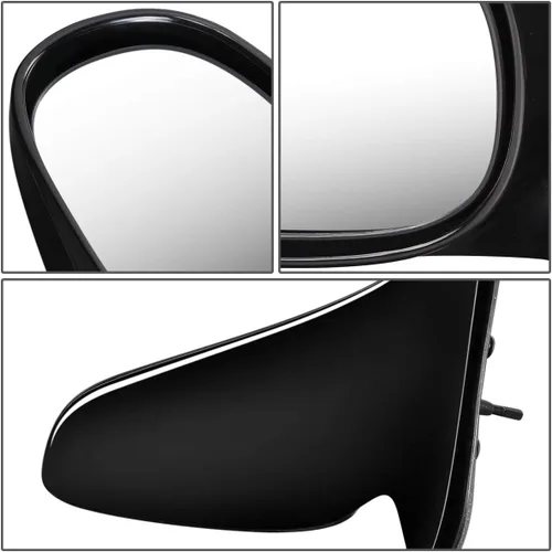 Vista 4 de DNA Motoring OEM-MR-GM1320234 Espejo retrovisor lateral de ajuste manual compatible con PRIZM 1998-2002 (lado izquierdo)